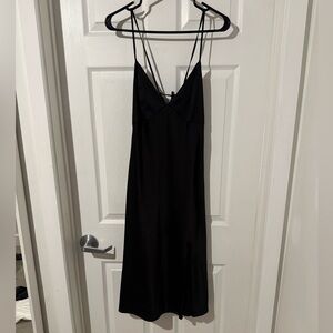 Elegant Black Spaghetti Strap Dress